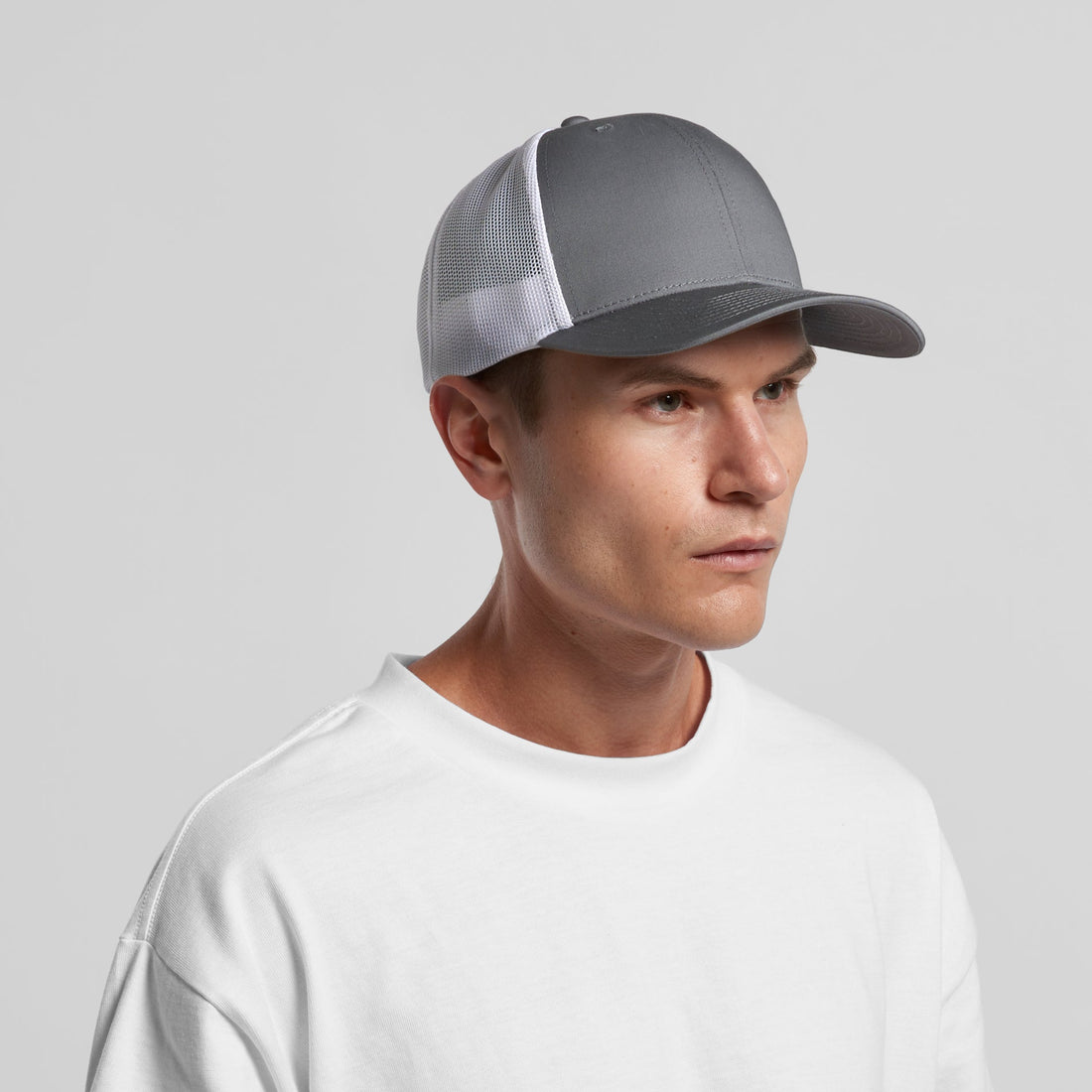 Mesh Contrast Trucker | Arena Custom Blanks - Arena Prints - Modeled Shot - Cover