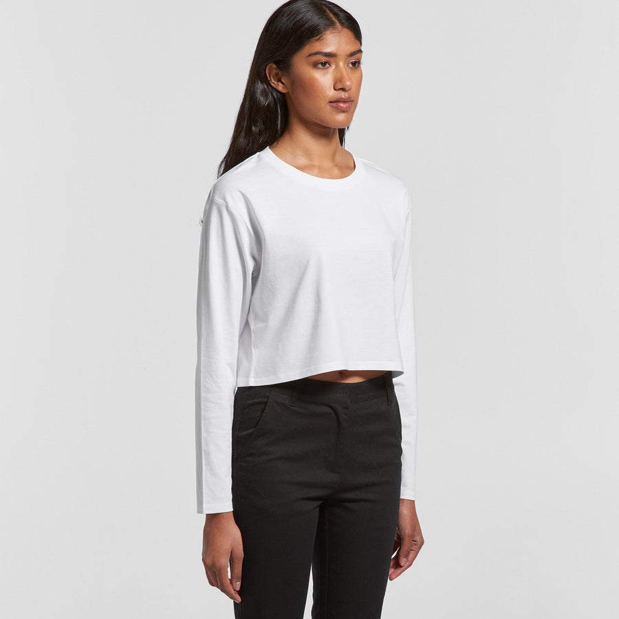 Women's Crop Long Sleeve Tee Shirt | Arena Custom Blanks
