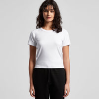 Women's Organic Rib Baby Tee | Arena Custom Blanks