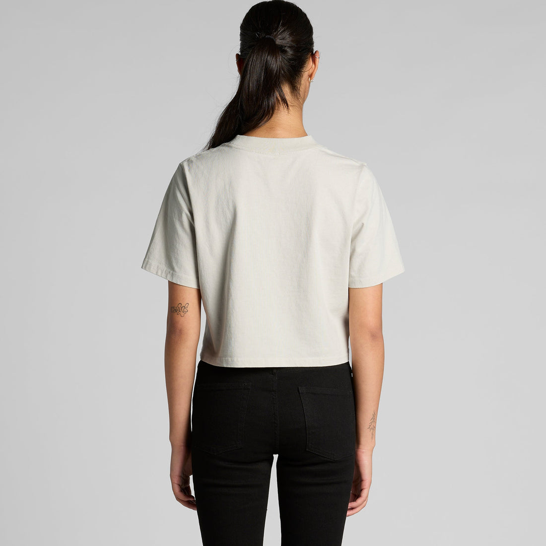 Women's Heavy Faded Crop Tee | Arena Custom Blanks