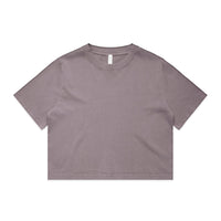 Women's Heavy Faded Crop Tee | Arena Custom Blanks
