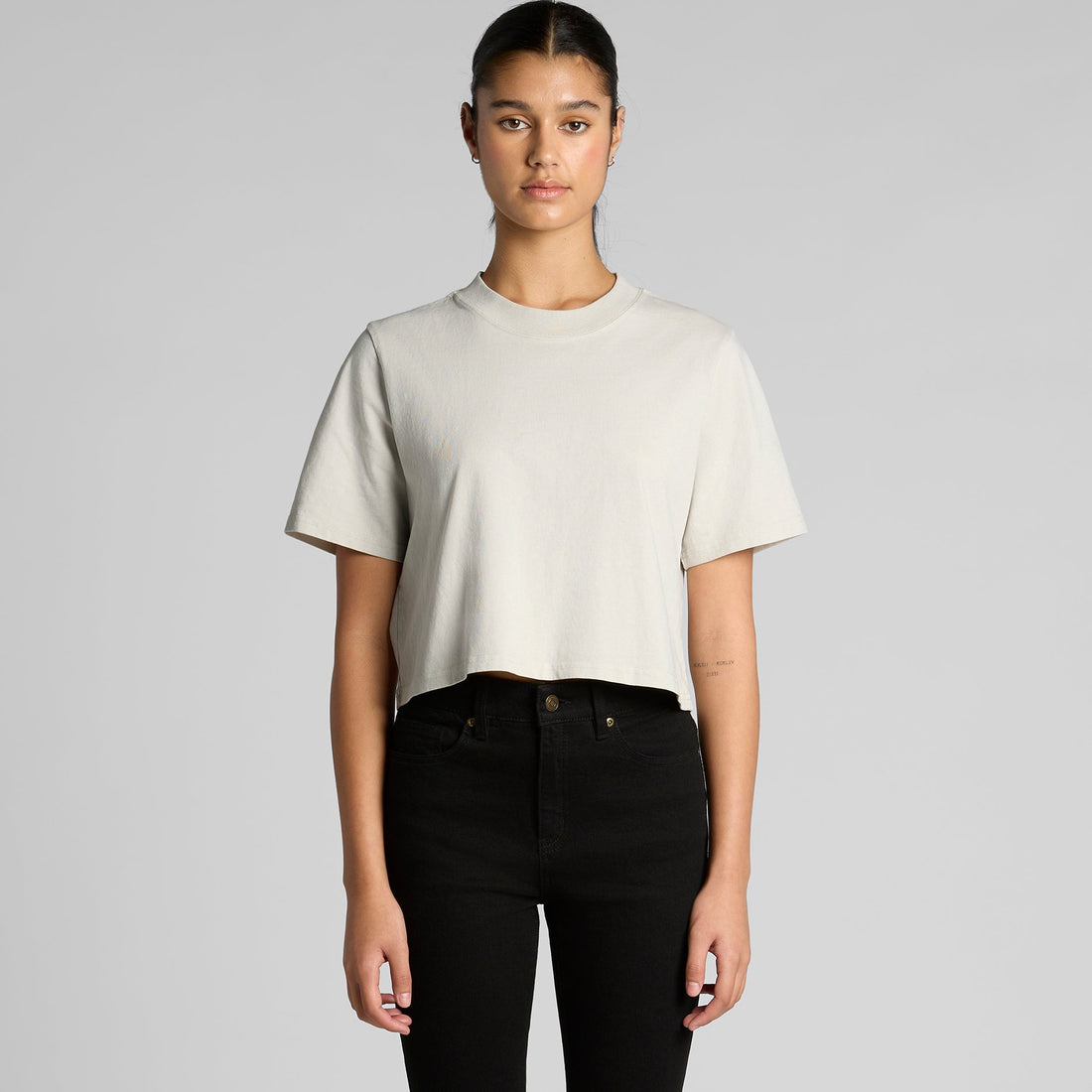 Women's Heavy Faded Crop Tee | Arena Custom Blanks