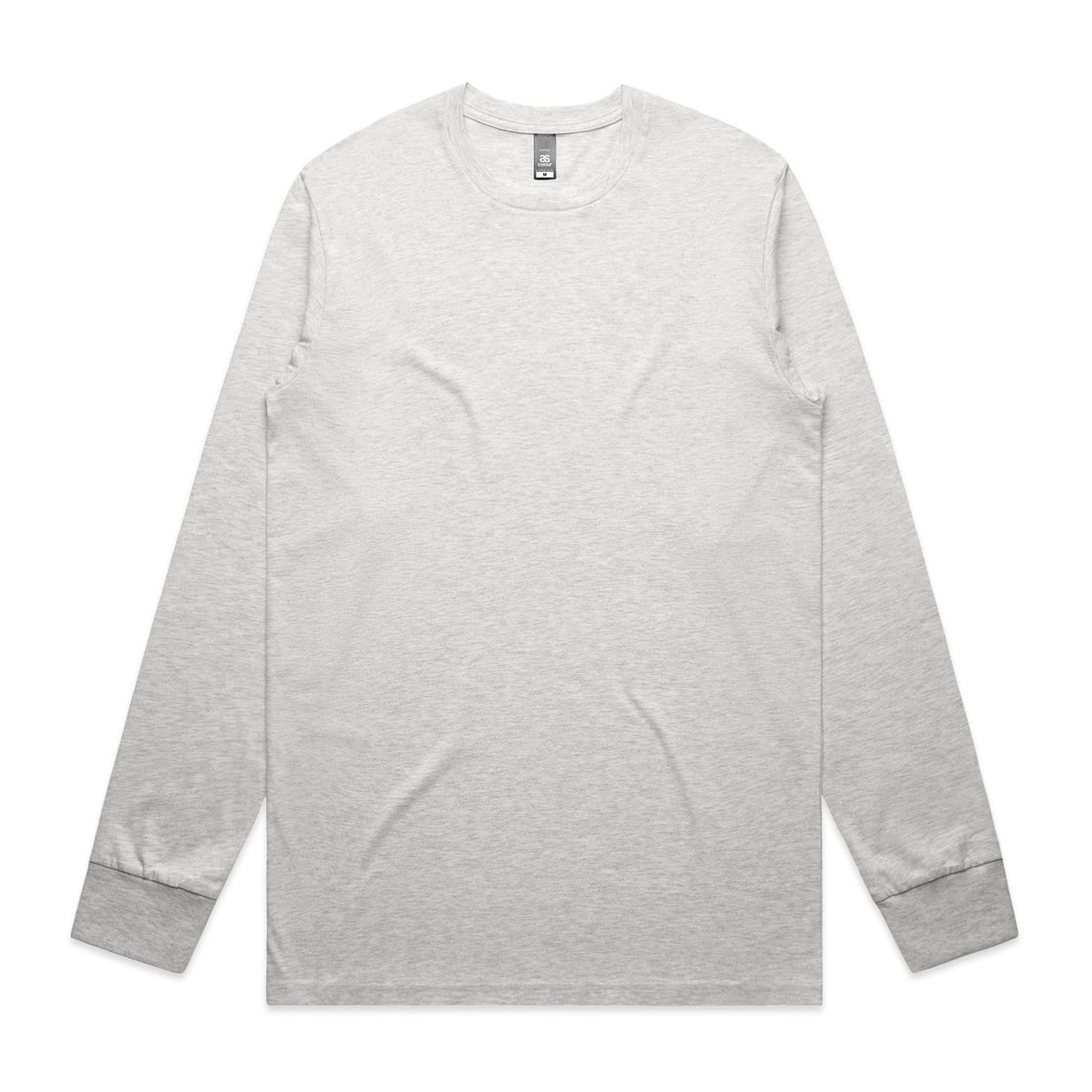Mens Staple LS Tee | Arena Custom Blanks - Arena Prints - Front - Ash Heather - Grey