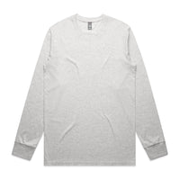 Mens Staple LS Tee | Arena Custom Blanks - Arena Prints - Front - Ash Heather - Grey