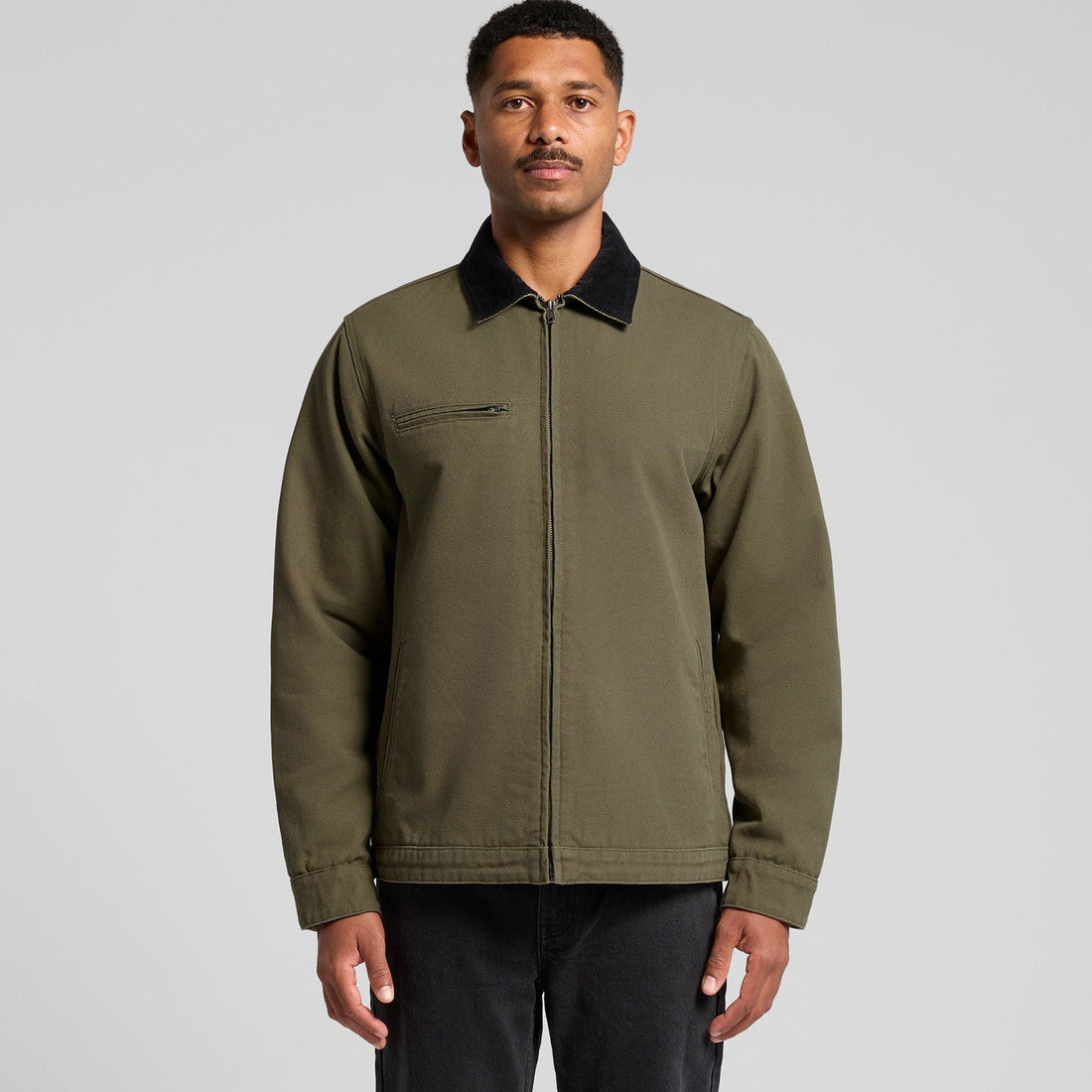 Canvas Cord Collar Jacket | Arena Custom Blanks