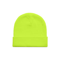 Cuff Safety Beanie | Arena Custom Blanks - Arena Prints - Front - Safety Yellow - Yellow