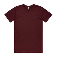Men's Basic Tee Shirt Set A | Arena Custom Blanks - Arena Prints - Front - Burgundy - Red