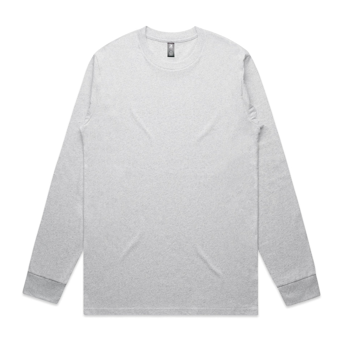 Men's Classic Long Sleeve Tee | Arena Custom Blanks - Arena Prints - Front - White Heather - Grey Marle