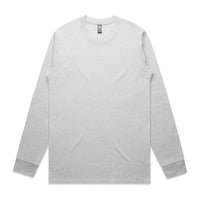 Men's Classic Long Sleeve Tee | Arena Custom Blanks - Arena Prints - Front - White Heather - Grey Marle