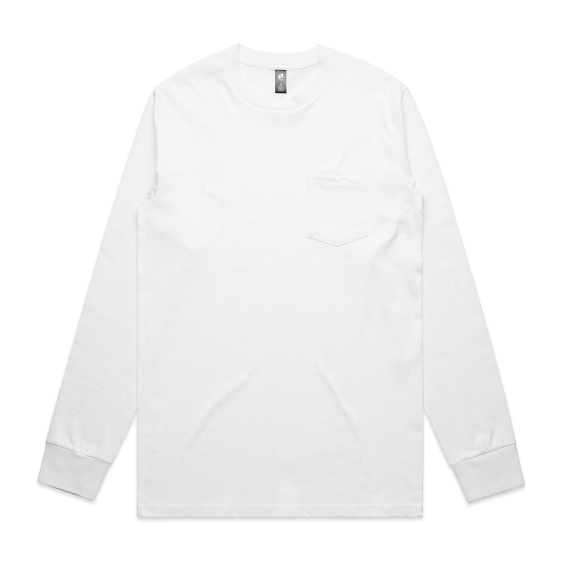 Men's Classic Pocket Long-Sleeve Tee | Arena Custom Blanks - Arena Prints - Front - White