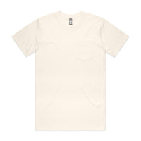 Men's Classic Pocket Tee Shirt | Arena Custom Blanks - Arena Prints - Front -Ecru - Cream