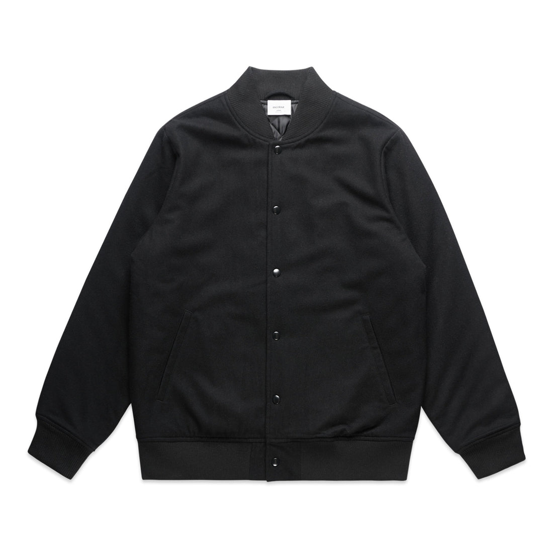 Men's Felt Bomber jacket | Arena Custom Blanks - Arena Prints - Front -Black