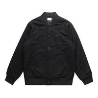 Men's Felt Bomber jacket | Arena Custom Blanks - Arena Prints - Front -Black