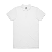 Men's Pique Polo | Arena Custom Blanks - Arena Prints - Front - White