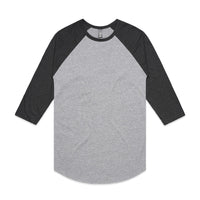 Men's Raglan Tee | Arena Custom Blanks - Arena Prints - Front - Athletic - Asphalt - Grey