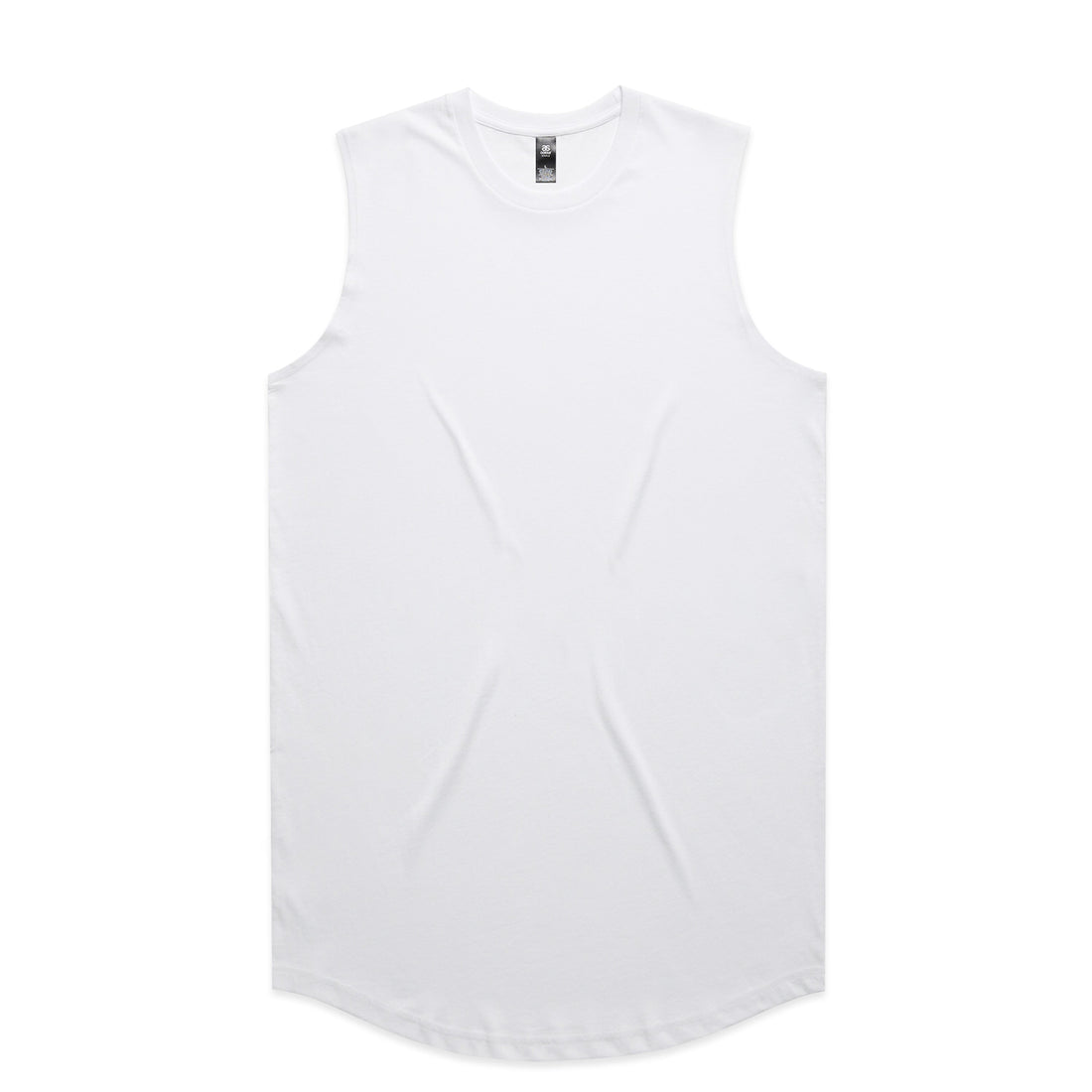 Men's Staple Curve Tank |Arena Custom Blanks - Arena Prints - Front - White