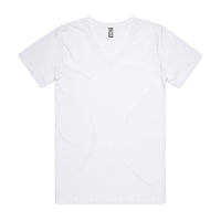 Men's Staple V Neck Tee Shirt | Arena Custom Blanks - Arena Prints - Front - White