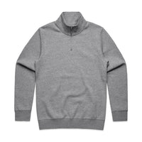 Men's Stencil Half Zip Hoodie | Arena Custom Blanks - Arena Prints - Front - Athletic Heather - Grey