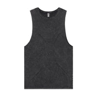 Men's Stone Wash Barnard Tank | Arena Custom Blanks - Arena Prints - Front - Black - Stone