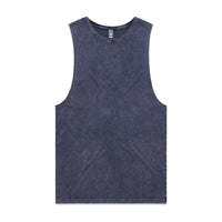 Men's Stone Wash Barnard Tank | Arena Custom Blanks - Arena Prints - Front -  Blue- Stone