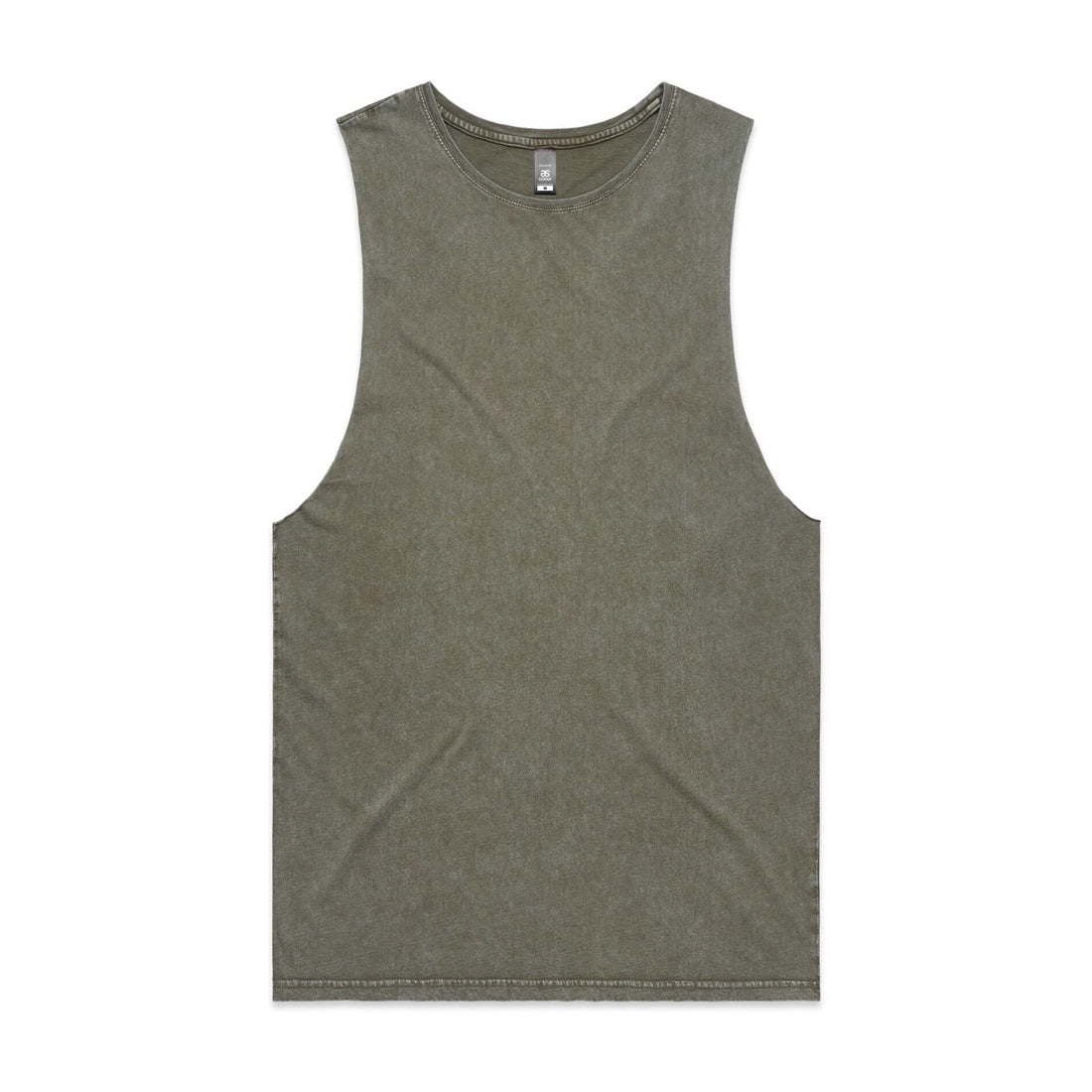 Men's Stone Wash Barnard Tank | Arena Custom Blanks - Arena Prints - Front -  Moss - Stone