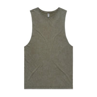 Men's Stone Wash Barnard Tank | Arena Custom Blanks - Arena Prints - Front -  Moss - Stone