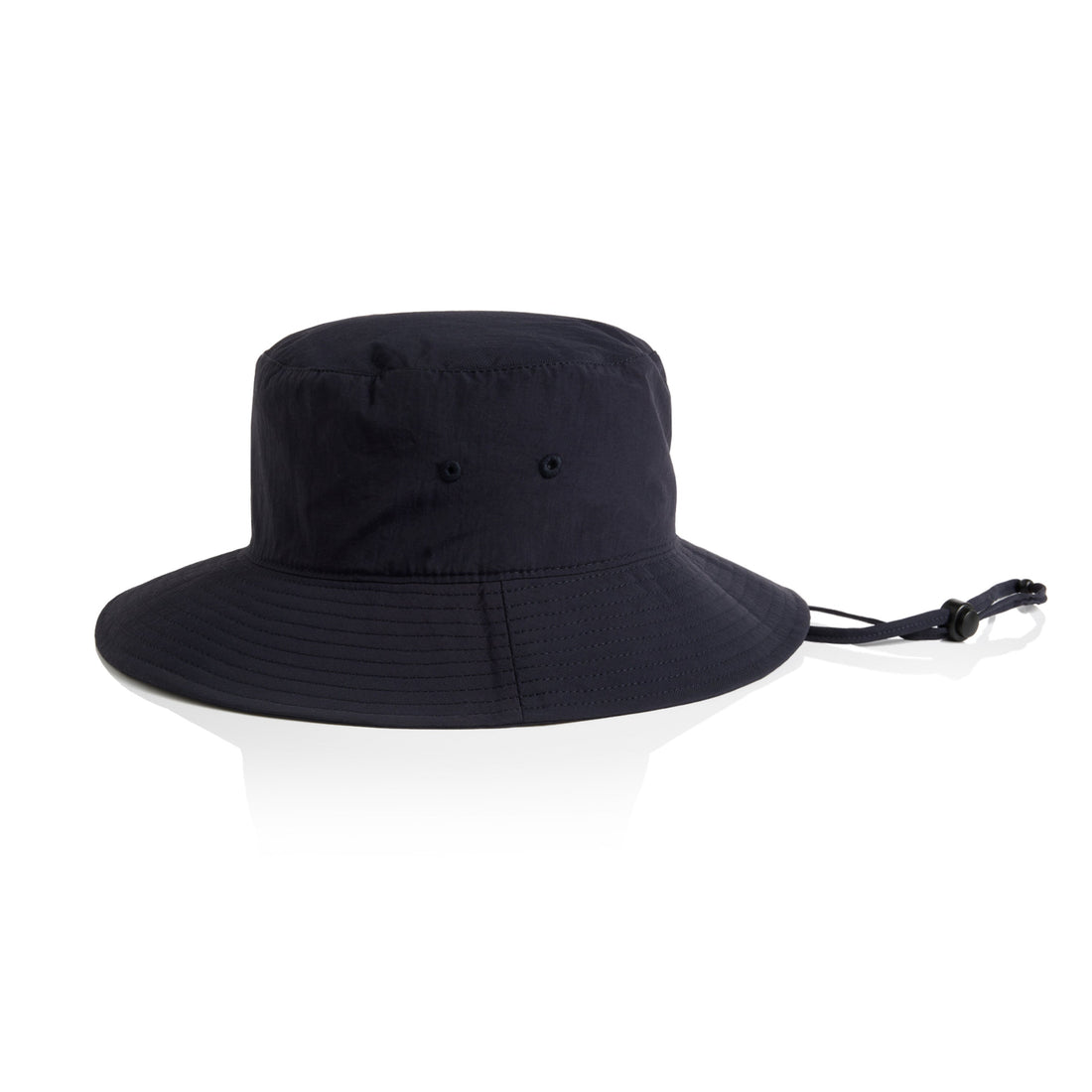 Nylon Wide Brim Bucket Hat | Arena Custom Blanks - Arena Prints - Front -Navy -  Blue