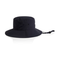 Nylon Wide Brim Bucket Hat | Arena Custom Blanks - Arena Prints - Front -Navy -  Blue