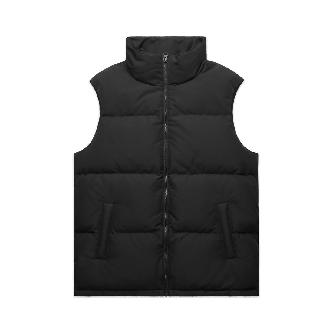 Puffer Vest | Arena Custom Blanks - Arena Prints - Front - Black