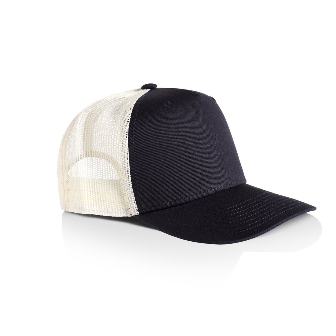 Stock Contrast Cap | Arena Custom Blanks - Arena Prints - Angle - Navy - Ecru - Blue