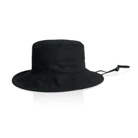 Wide Brim Bucket Hat | Arena Custom Blanks - Arena Prints - Front - Black