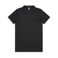 Women's Amy Polo |  Arena Custom Blanks - Arena Prints - Front - Black