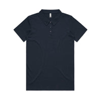 Women's Amy Polo |  Arena Custom Blanks - Arena Prints - Front - Navy - Blue