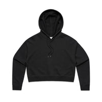 Women's Crop Hoodie | Arena Custom Blank - Arena Prints - Front - Black