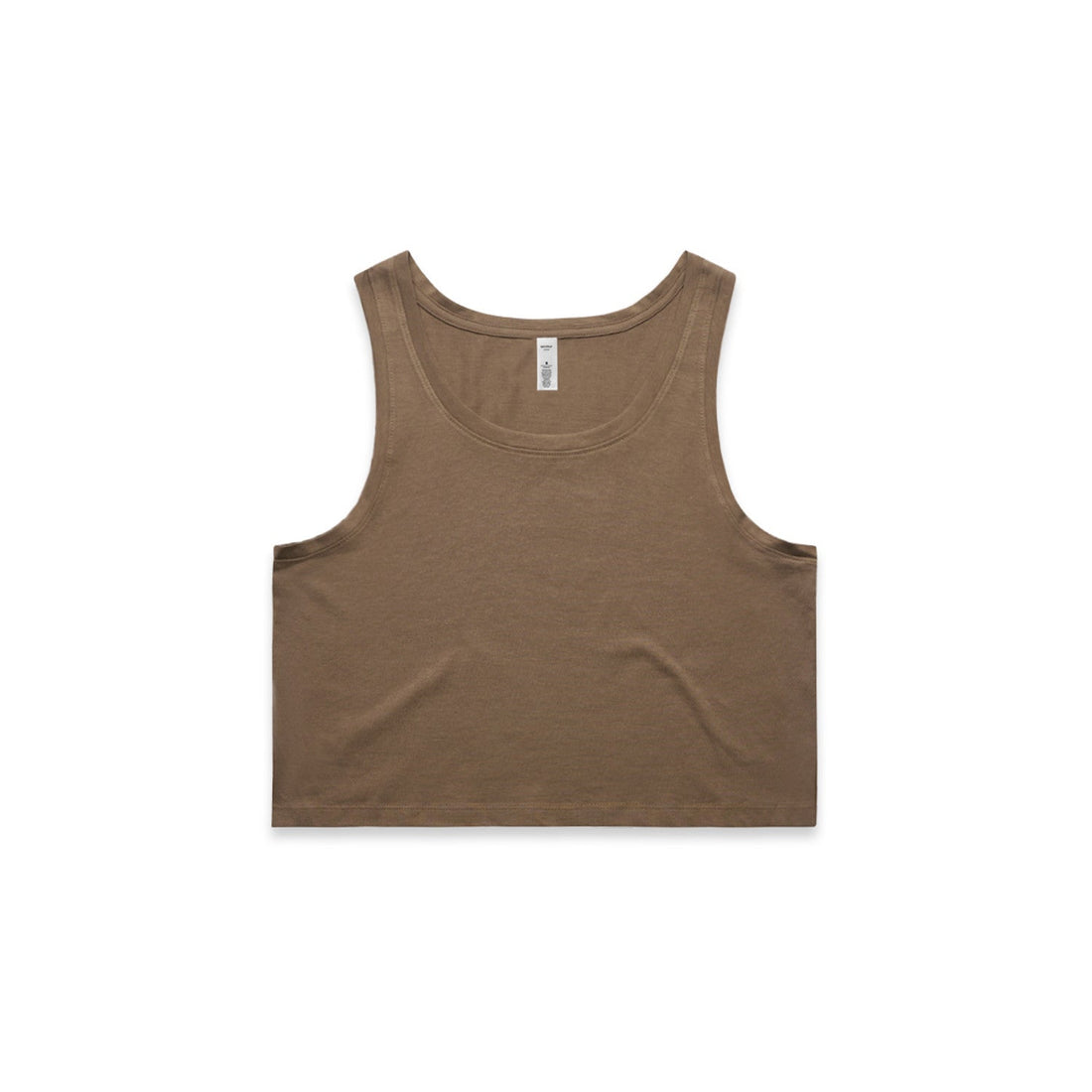 Women's Crop Singlet | Arena Custom Blanks - Arena Prints - Front - Musk - Brown