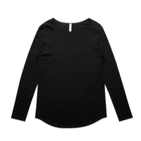 Women's Mali Long Sleeve Tee Shirt | Arena Custom Blanks - Arena Prints - Front - Black