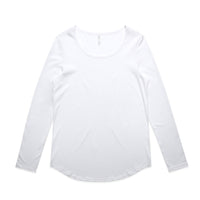 Women's Mali Long Sleeve Tee Shirt | Arena Custom Blanks - Arena Prints - Front - White