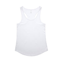 Women's Mali Racerback Tank | Arena Custom Blanks - Arena Prints - Front - White