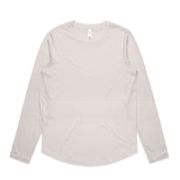 Women's Maple Curve Long Sleeve Tee | Arena Custom Blanks - Arena Prints - Front - Bone - Cream