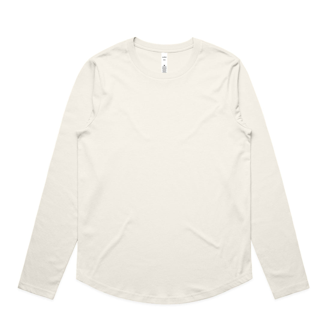 Women's Maple Curve Long Sleeve Tee | Arena Custom Blanks - Arena Prints - Front - Ecru - Cream