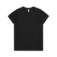Women's Maple Organic Tee Shirt |Arena Custom Blanks - Arena Prints - Front - Black