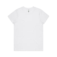 Women's Maple Organic Tee Shirt |Arena Custom Blanks - Arena Prints - Front - White