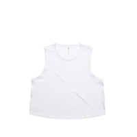 Women's Martina Crop Tank | Arena Custom blanks - Arena Prints - Front - White