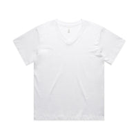 Women's Martina V Neck Tee | Arena Custom Blanks - Arena Prints - Front - White