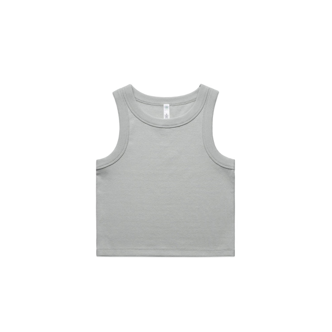 Women's Organic Rib Crop Tank | Arena Custom Blanks - Arena Prints - Front - Storm - Grey