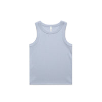 Women's Organic Rib Tank | Arena Custom Blanks - Arena Prints - Front - Powder - Blue
