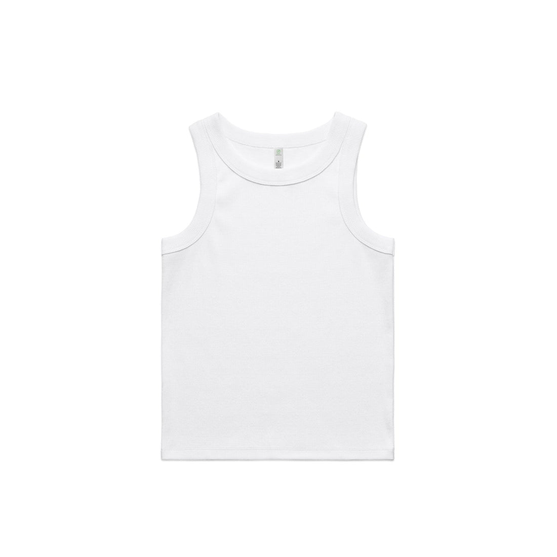 Women's Organic Rib Tank | Arena Custom Blanks - Arena Prints - Front - White