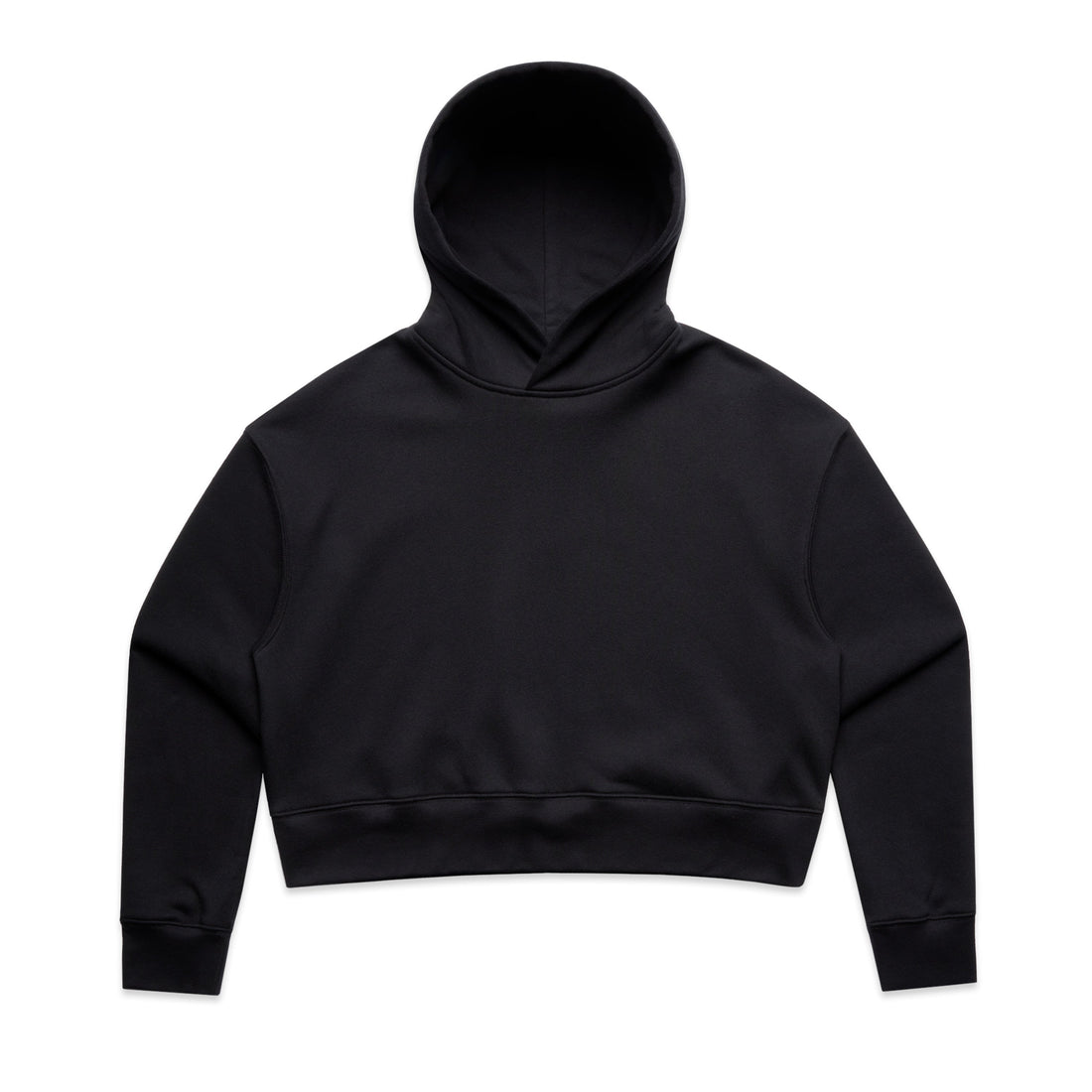 Women's Relax Crop Hoodie | Arena Custom Blank - Arena Prints - Front - Black