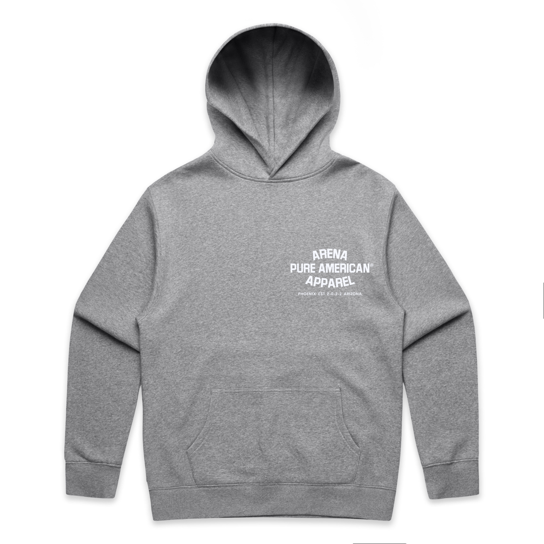 Athletic Heather Pure American Relax Hood | Arena Apparel
