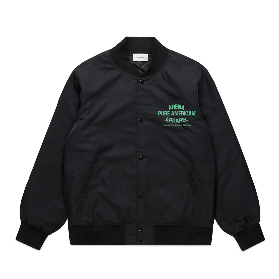 Black Pure American College Bomber Jackets | Arena Apparel